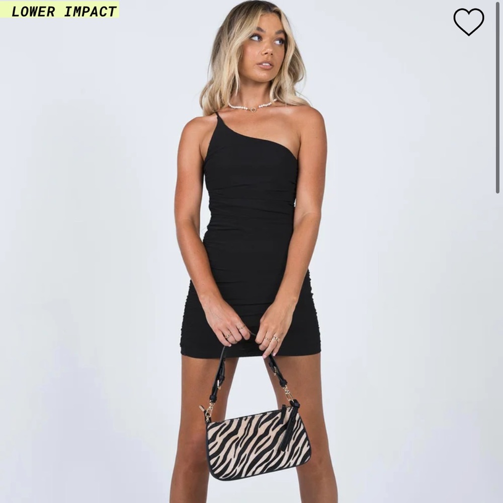 Princess Polly mini dress black low impact black size 4